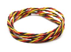 Twisted 22AWG Servo Wire 1mtr (Red/Black/Yellow) [171000704-0/78172]